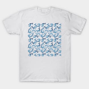 Cute Adorable Blue Whale in Ocean Marine Animal Lover Nature Fish Water Gift T-Shirt